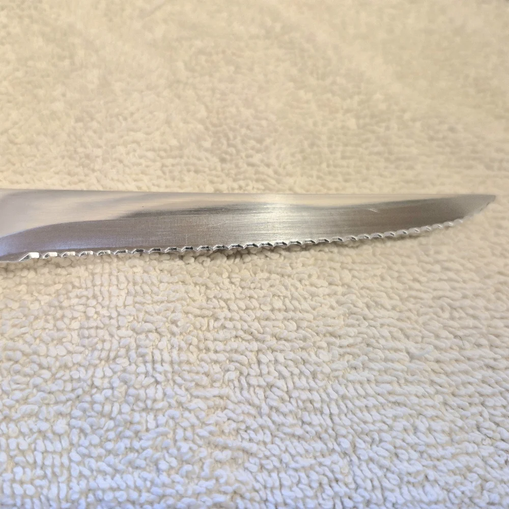 Cutco 1721 KA Serrated Trimmer Knife Brown Handle Olean NY 4 14/16th